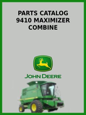 John Deere 9410 combine catalog parts