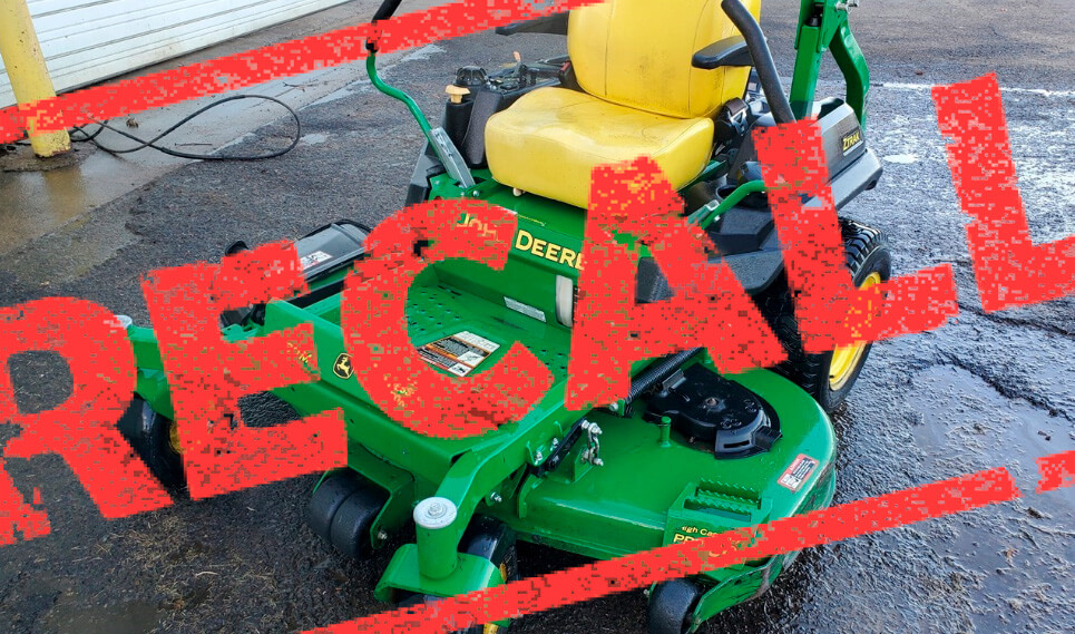 John Deere Recalls Popular ZTrak Mowers Over Fire Hazard
